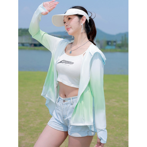 防曬服女夏季透氣薄涼感防曬衣衫收腰顯瘦防紫外線雲朵原紗短外套
