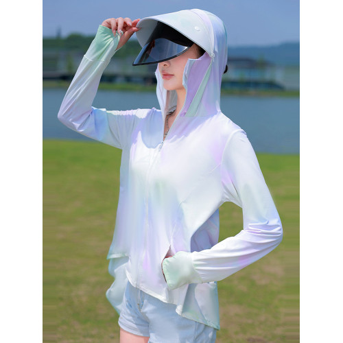 防曬服女夏季透氣薄涼感防曬衣衫收腰顯瘦防紫外線雲朵原紗短外套