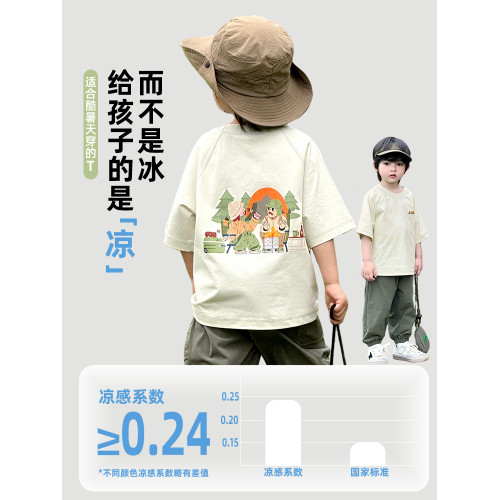 男童短袖t恤兒童夏裝上衣男孩衣服夏季薄款涼感體恤速乾半袖帥氣