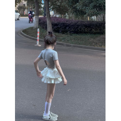 吉小可童裝女童ins百褶裙夏季a字半身裙褲蓬蓬蛋糕裙超短裙親子裝