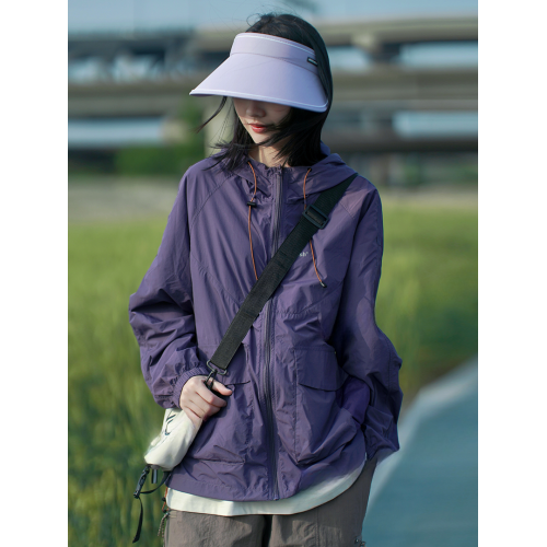 大碼防紫外線戶外專業防曬衣女夏季薄款透氣速乾寬松山系沖鋒衣潮