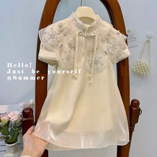 女童漢服連衣裙夏裝2025新款小女孩風裙子寶寶夏季旗袍公主裙