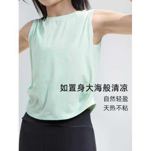 瘋狂因子兒童抽褶背心女童抗菌吸溼透氣無袖T恤夏季薄款速乾上衣