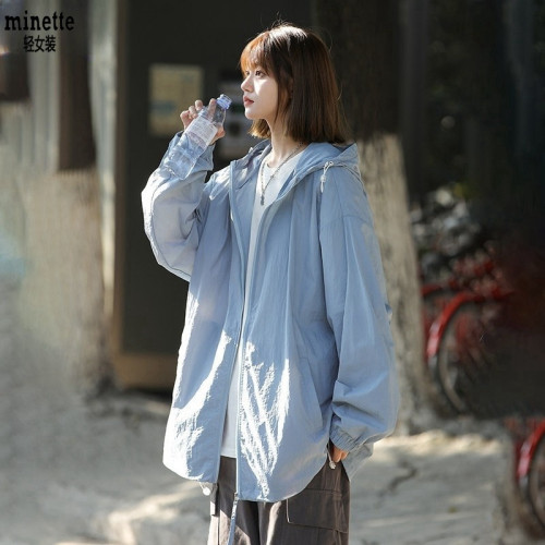 奧萊商場折釦UPF50+冰絲防曬衣男女中性風夏季輕薄外套透氣防曬服