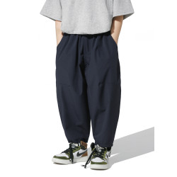 男童涼感運動褲春夏2025兒童超薄防蚊褲氣球九分褲寬松速乾日系潮