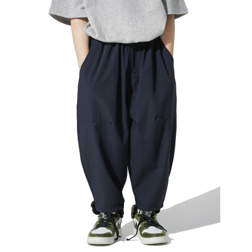 男童涼感運動褲春夏2025兒童超薄防蚊褲氣球九分褲寬松速乾日系潮