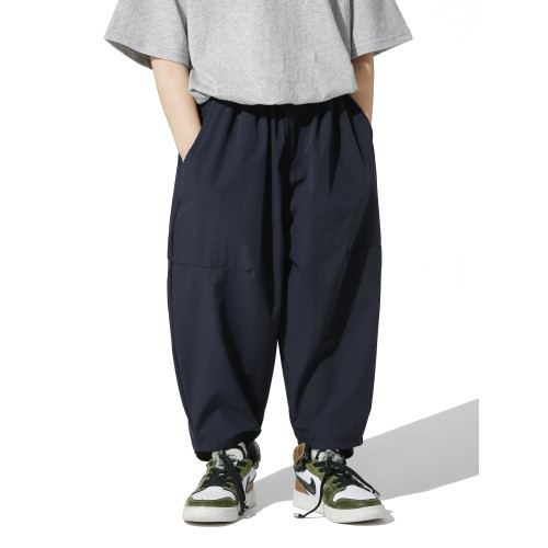 男童涼感運動褲春夏2025兒童超薄防蚊褲氣球九分褲寬松速乾日系潮