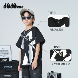 jojo童裝男女童夏裝短袖t恤新西遊ip聯名款中大童潮牌個性親子裝