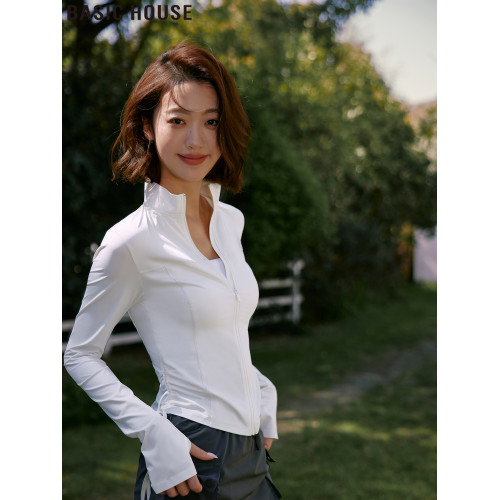 Basic House/百家好修身防紫外線透氣防曬服正肩冰絲防曬衣女夏季