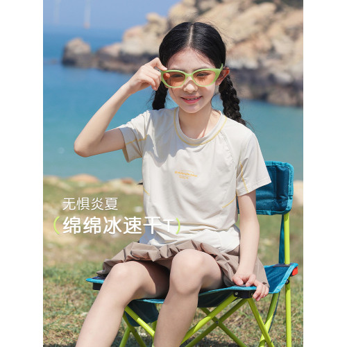 女童速乾衣夏季兒童薄款短袖T恤運動羽毛球服女大童網球訓練上衣t