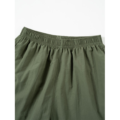 DK童裝25夏季趣味女男童涼感速乾運動褲五分褲兒童親子裝休閒短褲