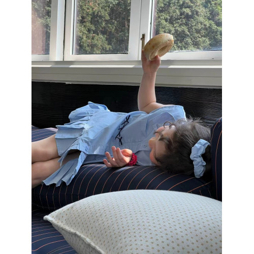 女童夏季連衣裙2025新款韓版童裝學院風襯衫領單排釦百褶背心裙子