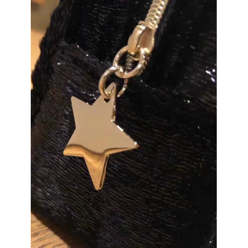 D璀璨黑色絲絨金色星星拉牌化妝包彩妝包美妝收納包可改造