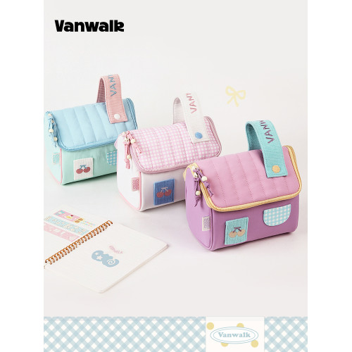 VANWALK手賬系列 原創櫻桃小房子洗漱包女生旅行可攜式收納包化妝包