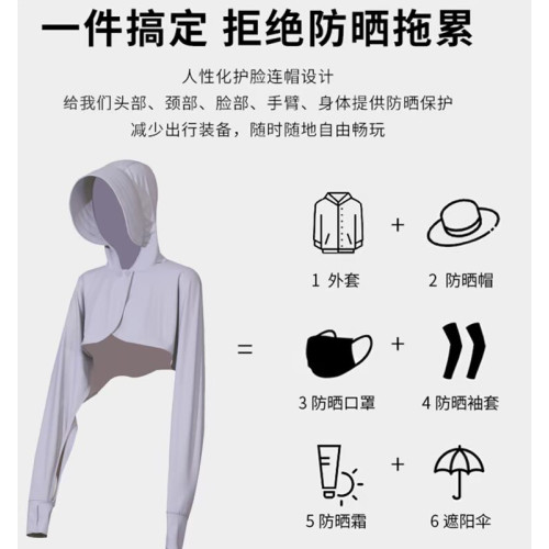 短款冰絲防曬衣女披肩防曬防紫外線戶外出遊大帽簷皮膚衣UPF50+薄
