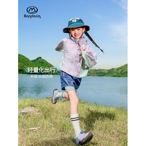 【涼感防曬】半度閒女童防曬衣夏季薄款透氣兒童夏裝輕薄外套潮