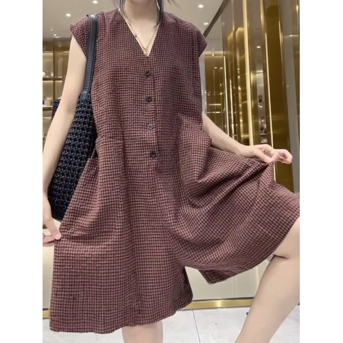 香港休閒連身短褲女外穿夏薄款2025新款高級感寬松濶腿連體衣套裝