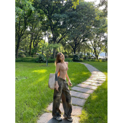 GARIS 歐美辣妹風蕾絲吊帶背心性感純欲鏤空連體衣修身上衣女夏季