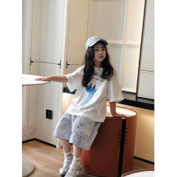 美妞之城 推薦 立體裁剪夏季薄款工裝短褲中大童學生褲子 親子裝
