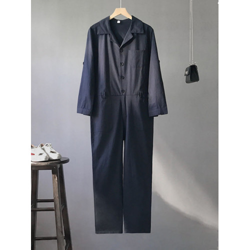 高級感王菲同款連體褲女神氣質連體套裝春秋夏季純棉工裝連體衣褲