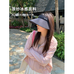 原紗連帽防曬衣外套2024新款夏季百搭防紫外線防曬服短款輕薄外套