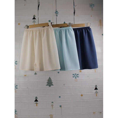 真絲親子裝夏裝沙灘褲潮一家三口全家裝桑蠶絲短褲母子母女父子