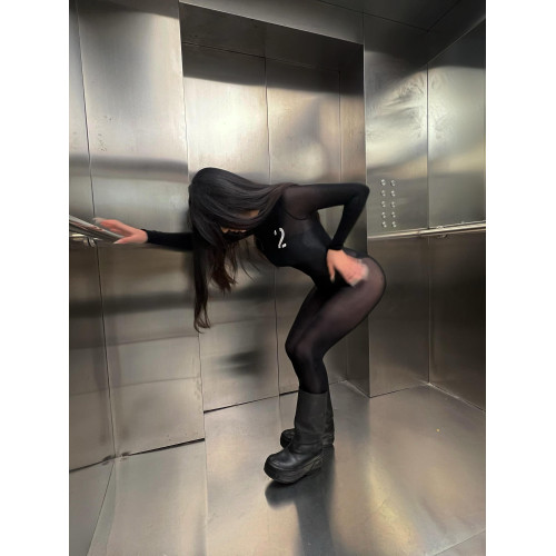 222ANGLE Bianca風緊身光澤塑身連體衣光澤感辣妹 歐美風卡戴珊