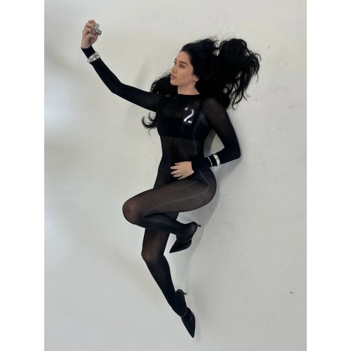 222ANGLE Bianca風緊身光澤塑身連體衣光澤感辣妹 歐美風卡戴珊