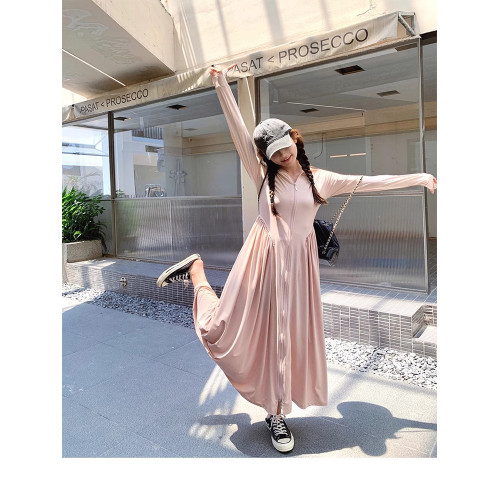 防曬衣女2025夏季長款輕薄透氣全身防曬服收腰顯瘦外套海邊防曬裙