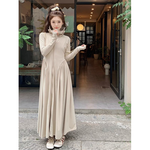 防曬衣女2025夏季長款輕薄透氣全身防曬服收腰顯瘦外套海邊防曬裙