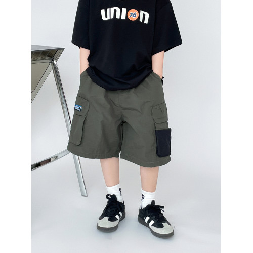 男童短褲兒童夏裝褲子2025新款夏季男孩帥氣五分褲速乾工裝褲薄款