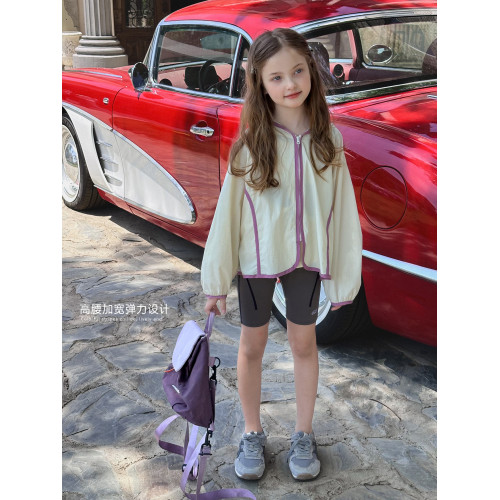 【輕裝】藍小爸童裝女童親子運動瑜伽短褲夏季新款兒童戶外騎行褲