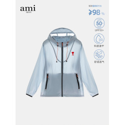 Ami ngcai官方薄款防曬衣夏季新款男女速乾戶外皮膚衣upf50+外套