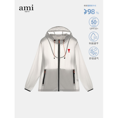 Ami ngcai官方薄款防曬衣夏季新款男女速乾戶外皮膚衣upf50+外套