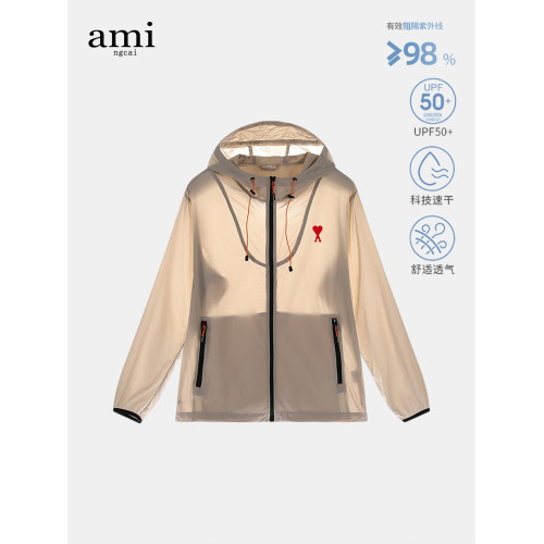 Ami ngcai官方薄款防曬衣夏季新款男女速乾戶外皮膚衣upf50+外套