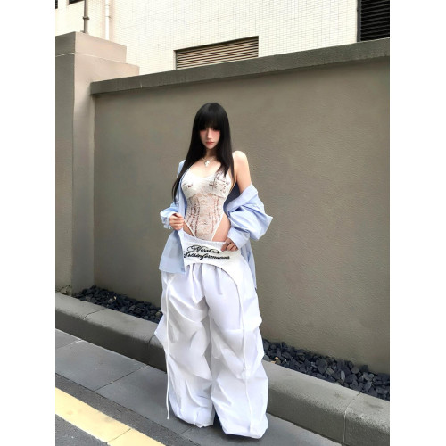 純欲性感字母鏤空蕾絲連體衣吊帶內搭辣妹印花顯瘦打底無袖上衣