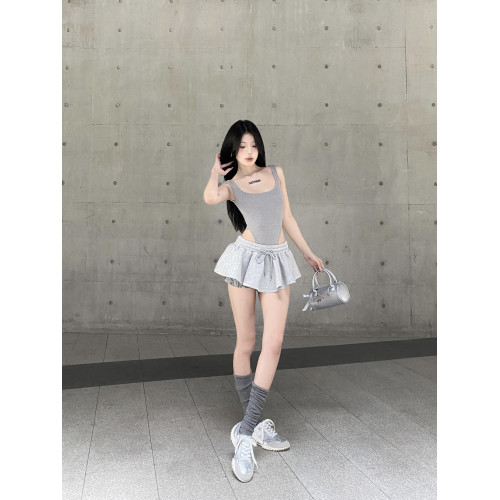 GARIS 歐美辣妹風美背攻心後背外穿性感吊帶背心女修身連體衣女夏