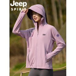 JEEP吉普UPF50+防曬衣女夏2025新款防紫外線薄款冰絲大碼騎車外套