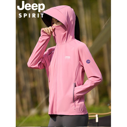 JEEP吉普UPF50+防曬衣女夏2025新款防紫外線薄款冰絲大碼騎車外套