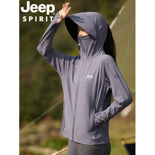 JEEP吉普UPF50+防曬衣女夏2025新款防紫外線薄款冰絲大碼騎車外套