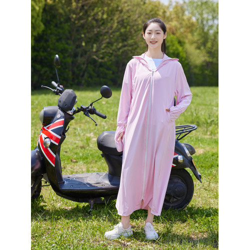 騎電動車冰絲防曬衣長款UPF50女戶外全身防紫外線寬松夏季涼透氣