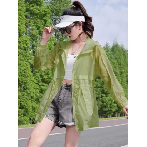 大碼防曬衣女2025夏季新款時尚小個子收腰透氣薄款防曬服休閒外套