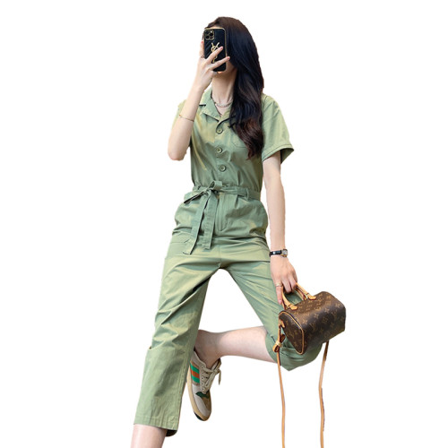 JOVKATTI氣質通勤連體衣女2025夏季新款高級一體式直筒中腰連體褲