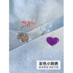 蔚未來女童牛仔褲夏季2025新款兒童洋氣七分褲女孩時髦薄款直筒褲