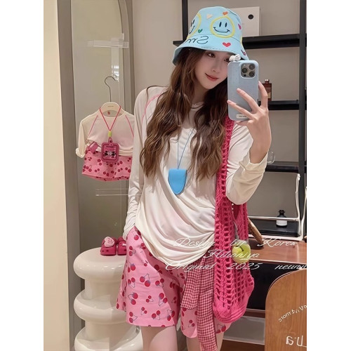 女童防曬衣套裝2025新款夏季母女親子裝冰絲長袖T恤夏裝防曬服薄