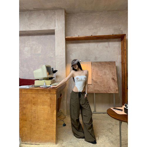 GARIS 星星豹紋連體衣夏季新款外穿性感美背抹胸吊帶背心辣妹上衣