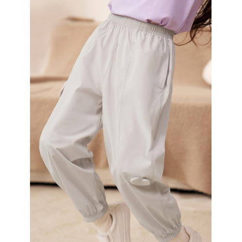 UPF50+ 兒童收口防曬長褲 女童薄款夏季涼感戶外休閒褲 中大童170