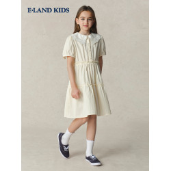 eland kids衣戀童裝女童連衣裙2025年春夏新品法式公主裙畢業禮服