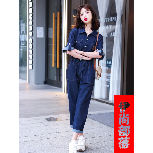 牛仔連體褲女2025新款夏季時尚洋氣減齡顯瘦百搭氣質高級感連體衣
