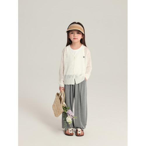 布丁哈魯童裝夏裝女童洋氣褲子2025夏季新款兒童休閒防蚊束腳長褲